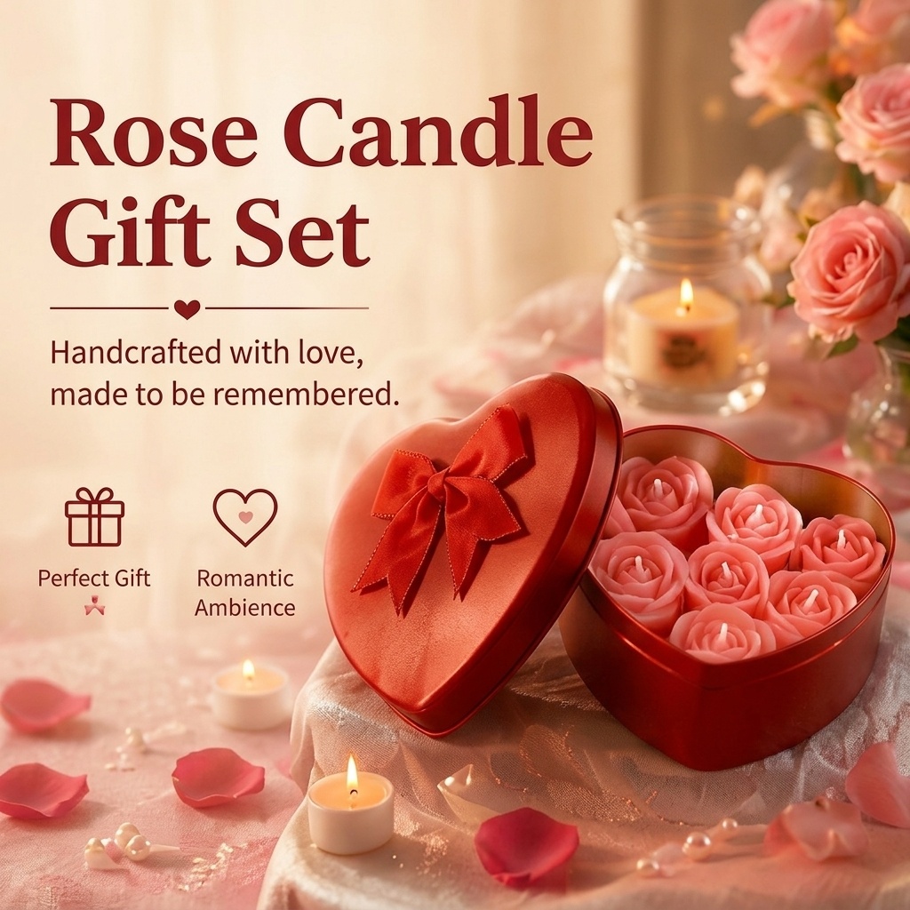Holiday Candle Set - Set di 6 Candele in Cera