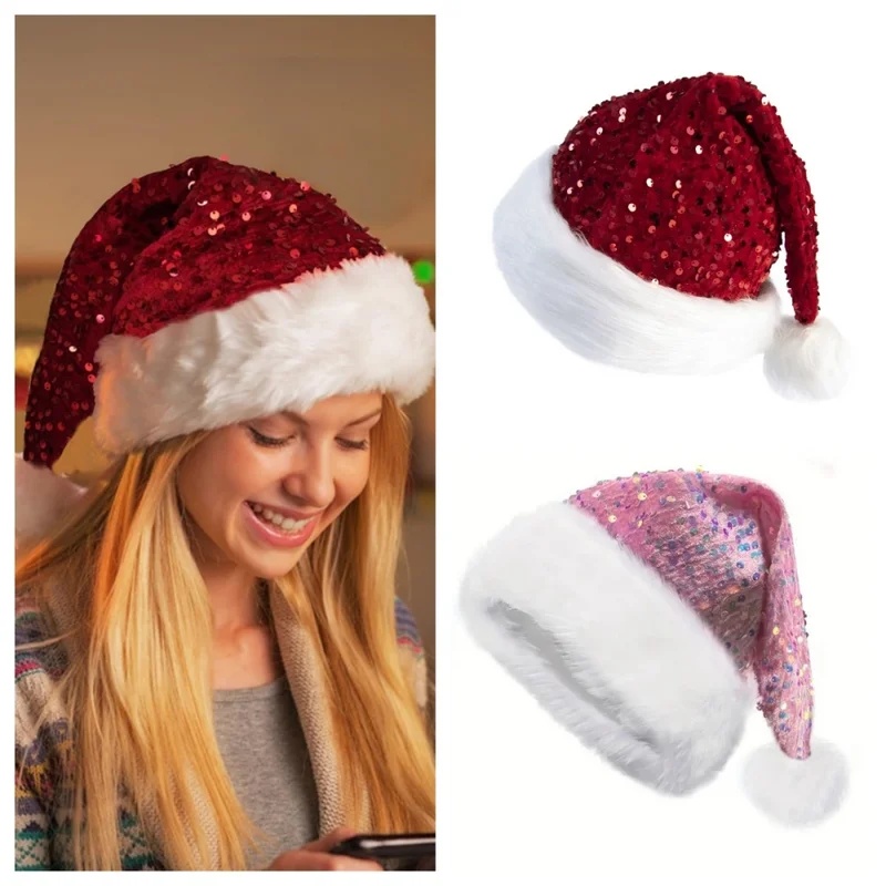 Santa Hat Plush - Cappello di Natale a Doppio Strato