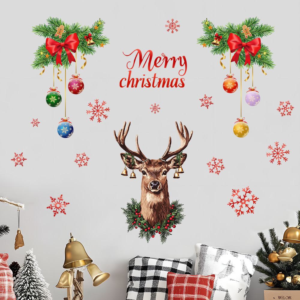 Snowflake Window Decal - Adesivo da parete con testa di