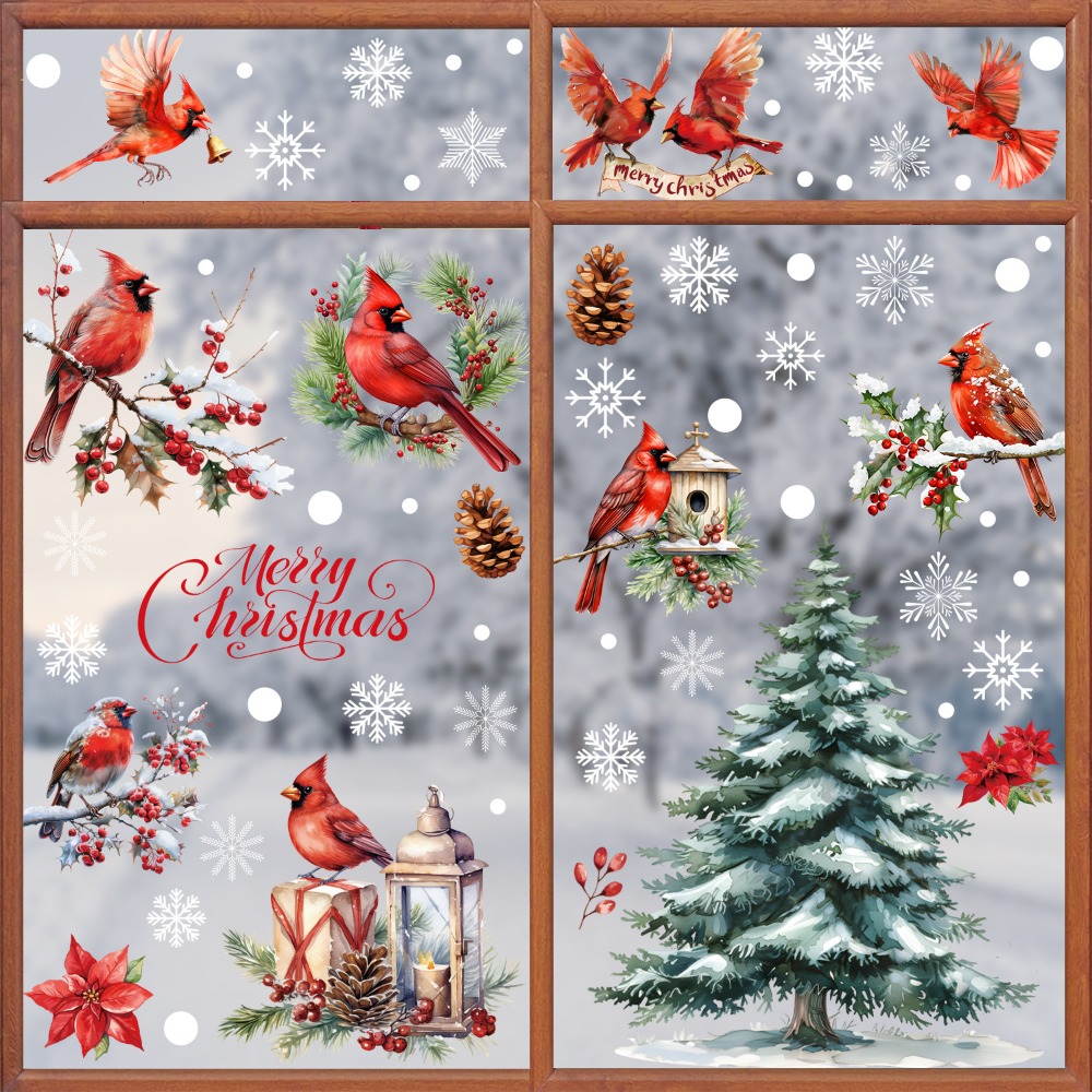 Snowflake Window Decal - Set di 9 Adesivi Natalizi per