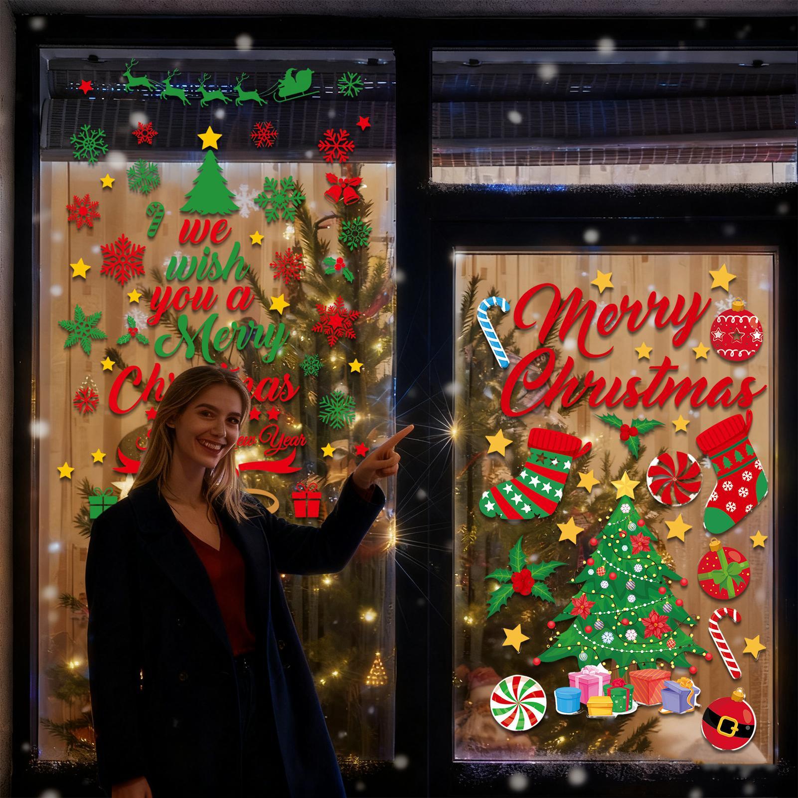Snowflake Window Decal - 3 Pezzi Adesivi murali natalizi Adesivi