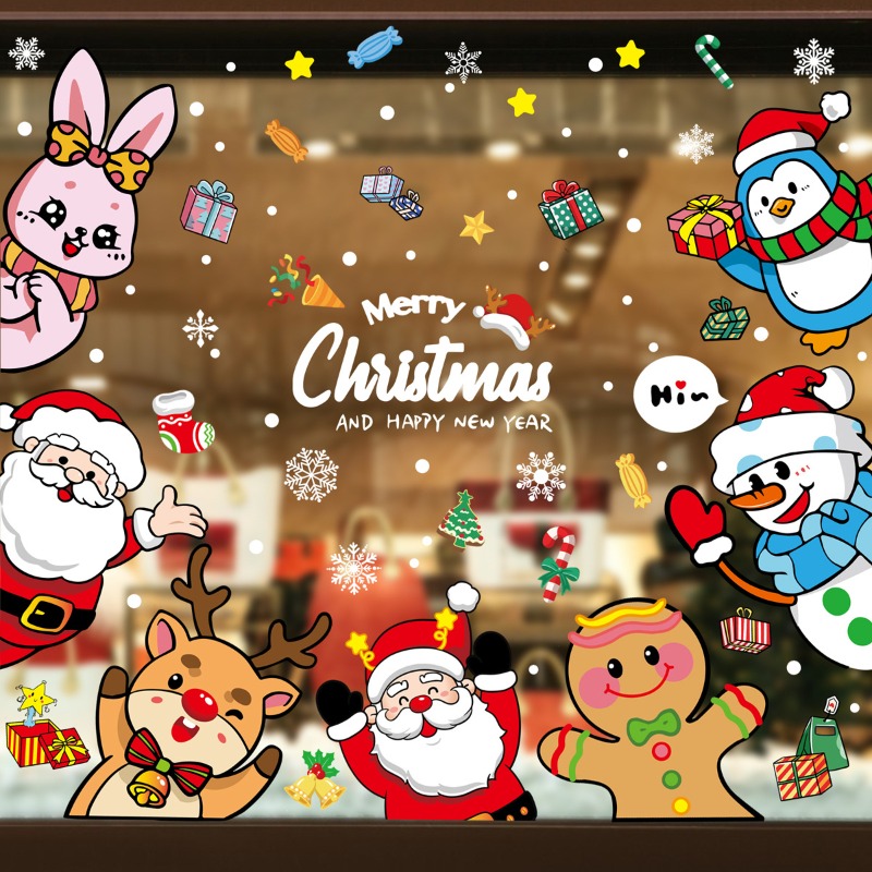 Snowflake Window Decal - 2025 Adesivi decorativi natalizi per finestre