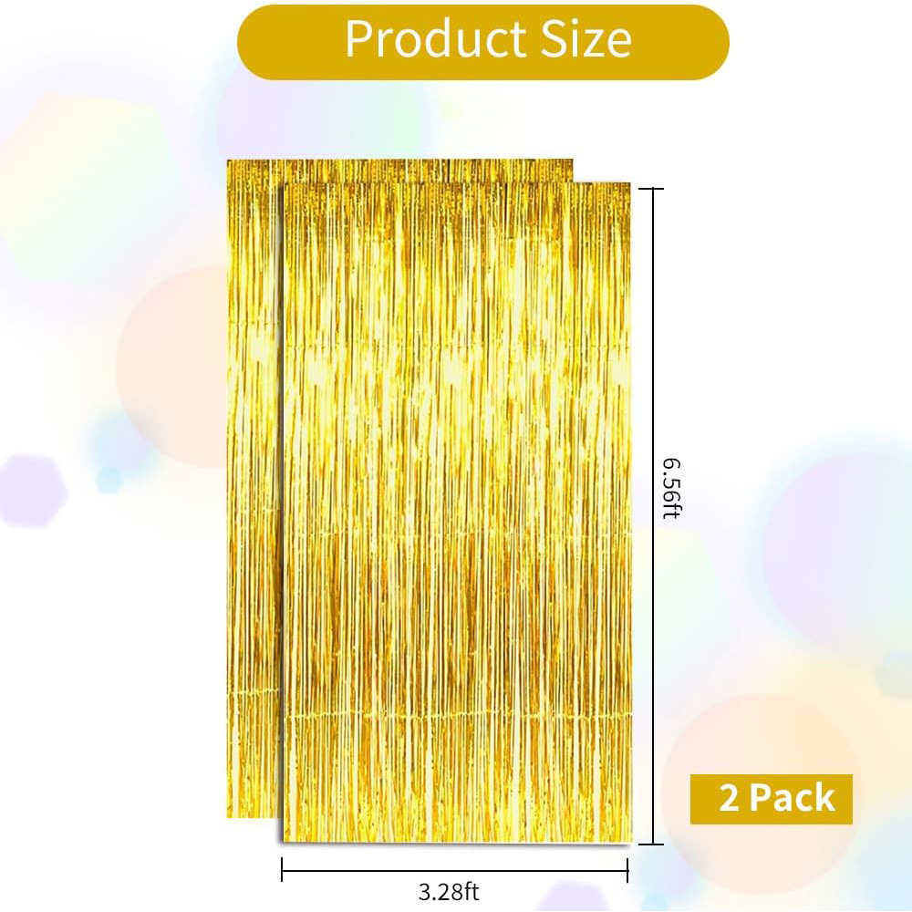 Set di 2 Tende di Lamina Metal - Tinsel Garland Decoration recensione e prezzo