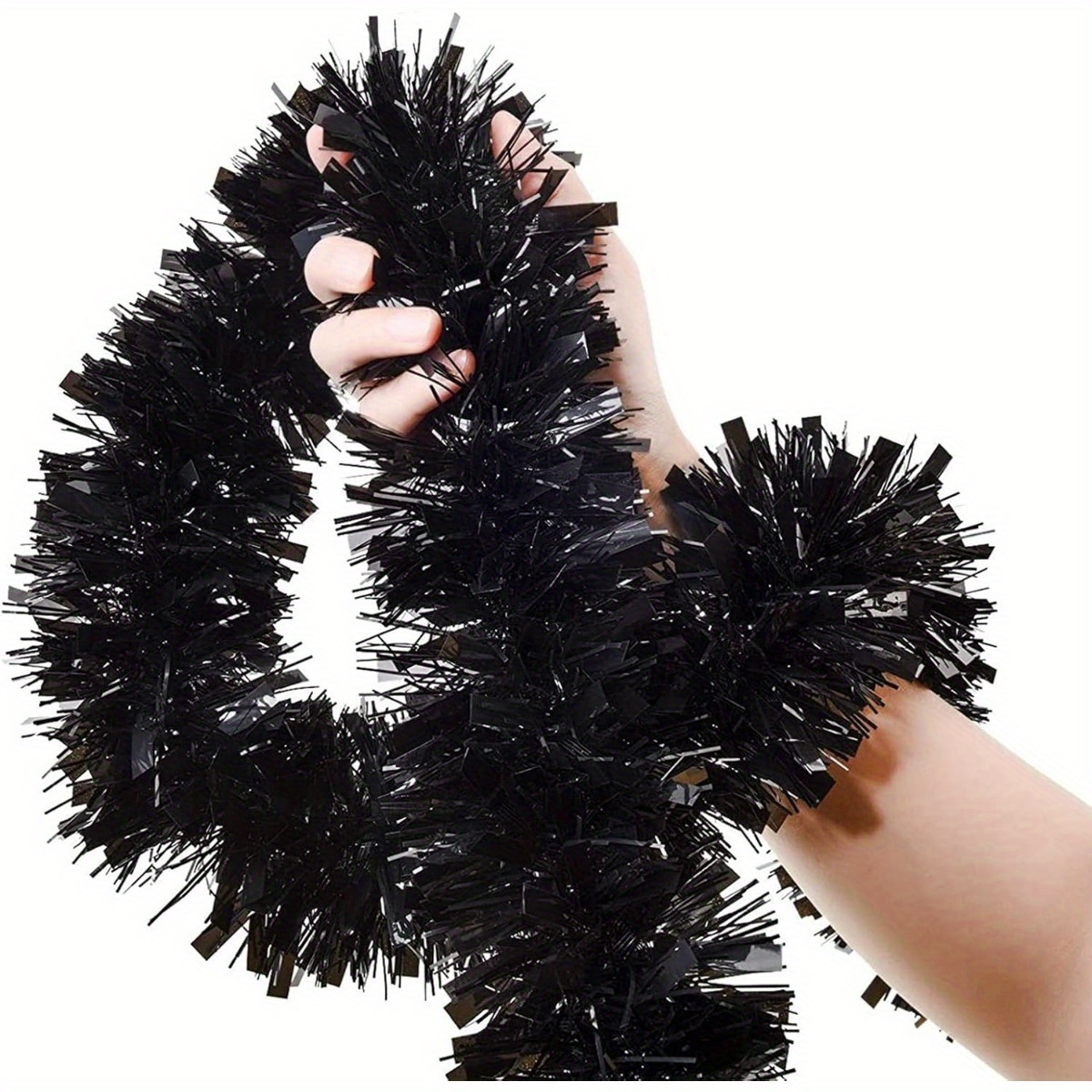 1 pz Ghirlanda Nera in Tinsel  - Tinsel Garland Decoration recensione e prezzo