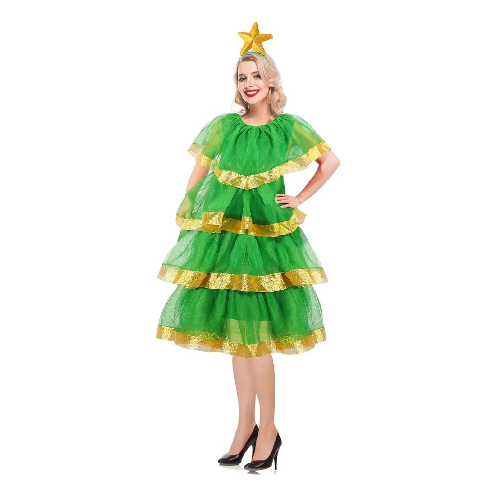 Set di costumi cosplay verdi a - Elf Costume Christmas recensione e prezzo