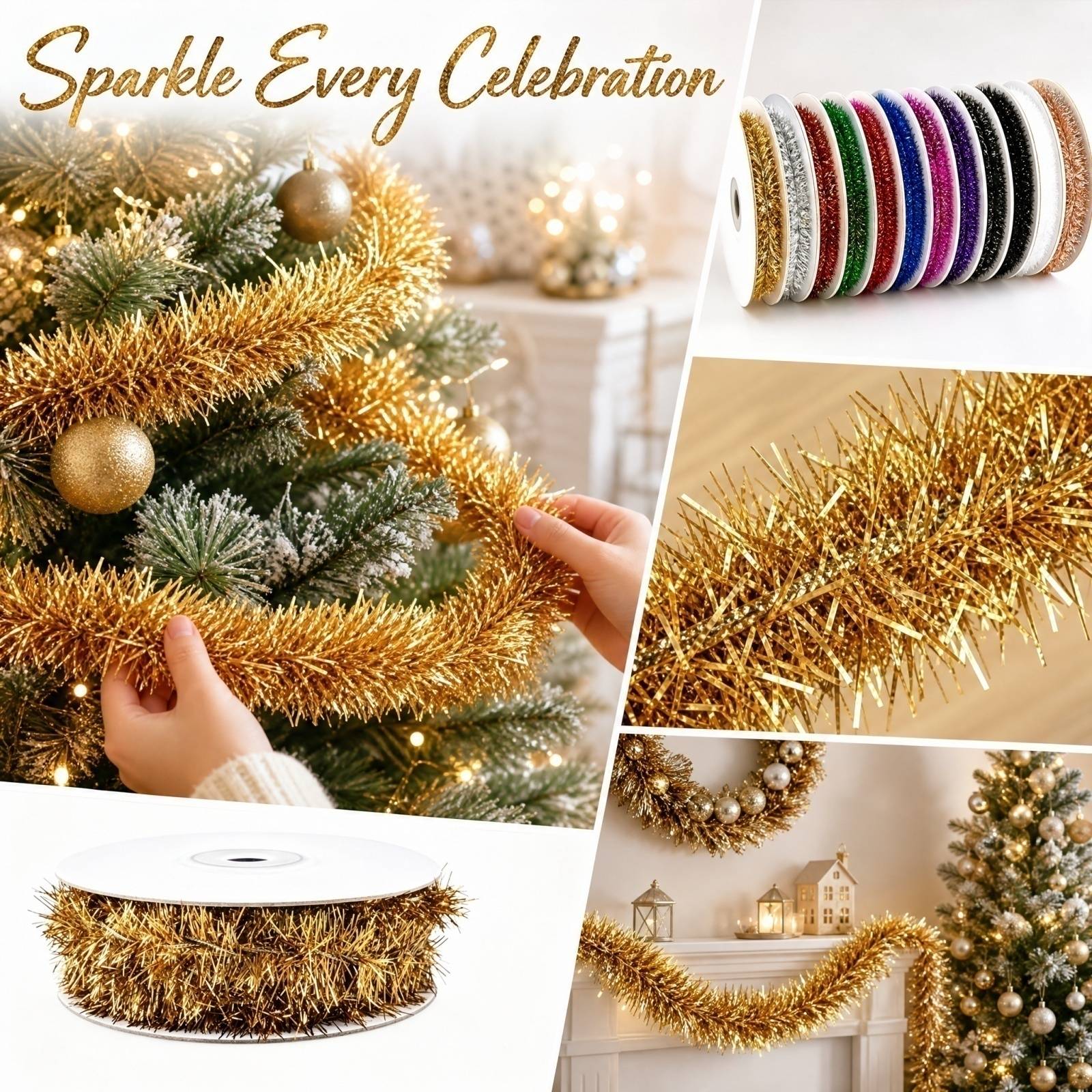 Ghirlanda di Filo di Plastica  - Tinsel Garland Decoration recensione e prezzo