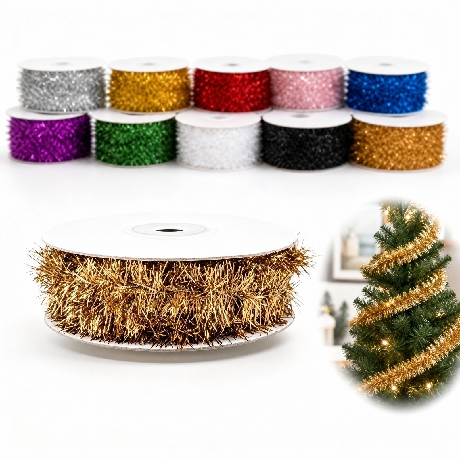Ghirlanda di Filo di Plastica  - Tinsel Garland Decoration recensione e prezzo