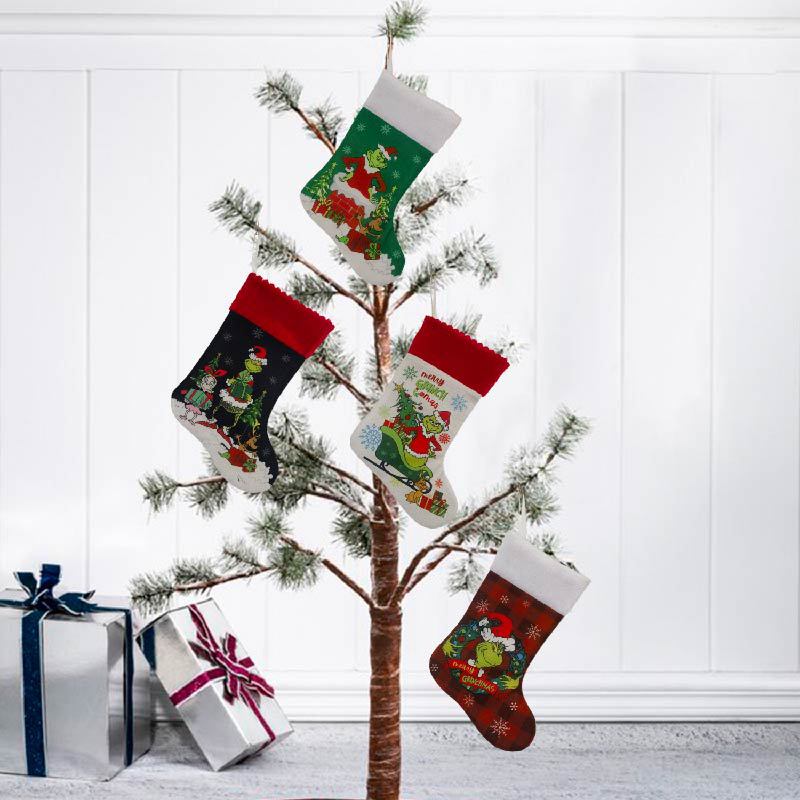Calza natalizia Grinch Calzino - Christmas Stocking Hanging recensione e prezzo